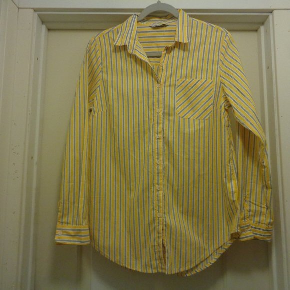 NINOMAXX YELLOW STRIPES MENS SHIRT FOR LADIES X LG - Picture 1 of 8